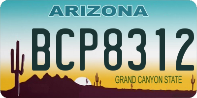 AZ license plate BCP8312