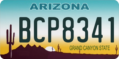 AZ license plate BCP8341