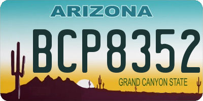 AZ license plate BCP8352