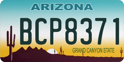 AZ license plate BCP8371