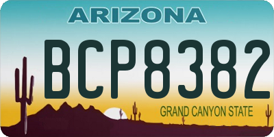 AZ license plate BCP8382