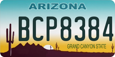 AZ license plate BCP8384