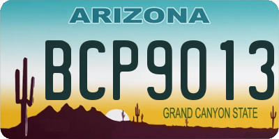 AZ license plate BCP9013