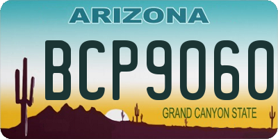 AZ license plate BCP9060