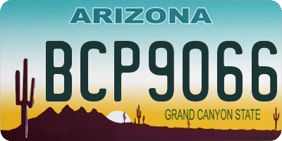 AZ license plate BCP9066