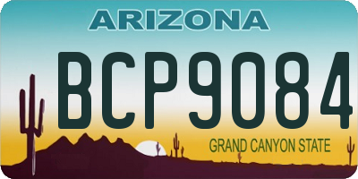 AZ license plate BCP9084