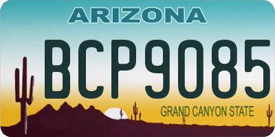 AZ license plate BCP9085