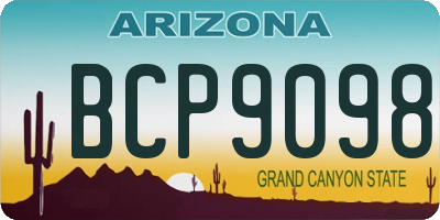 AZ license plate BCP9098