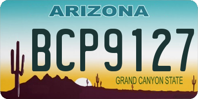 AZ license plate BCP9127