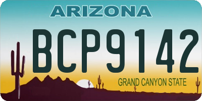 AZ license plate BCP9142