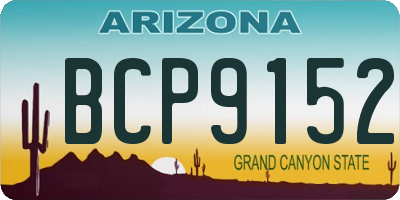 AZ license plate BCP9152