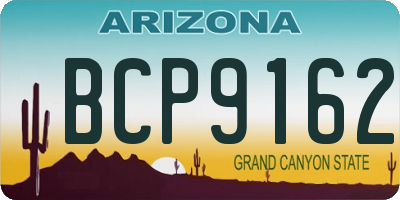 AZ license plate BCP9162