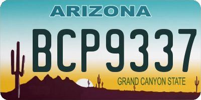 AZ license plate BCP9337