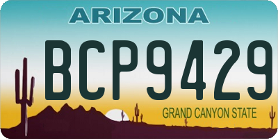 AZ license plate BCP9429