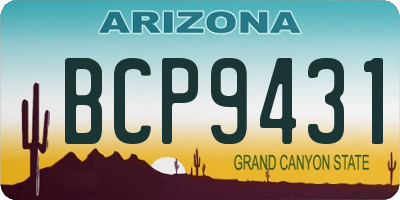 AZ license plate BCP9431