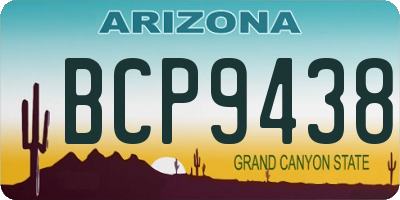 AZ license plate BCP9438