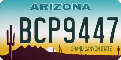 AZ license plate BCP9447