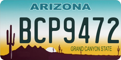 AZ license plate BCP9472