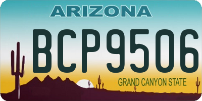 AZ license plate BCP9506