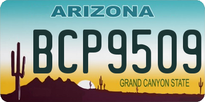 AZ license plate BCP9509