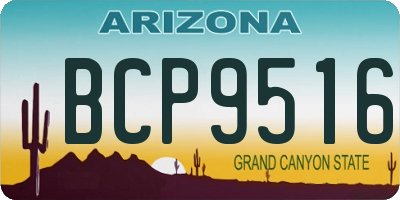 AZ license plate BCP9516