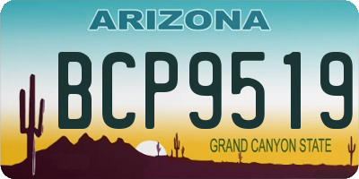 AZ license plate BCP9519