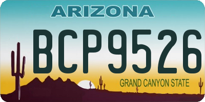 AZ license plate BCP9526