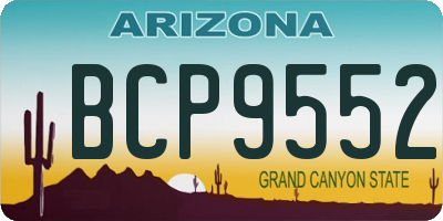 AZ license plate BCP9552