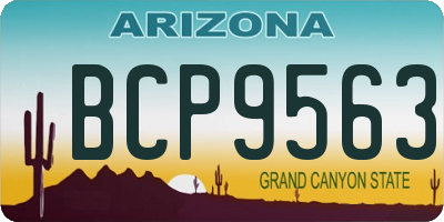 AZ license plate BCP9563