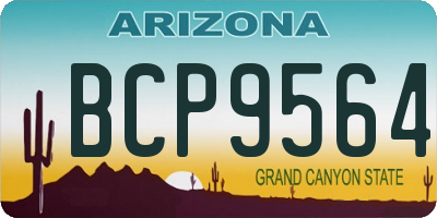 AZ license plate BCP9564