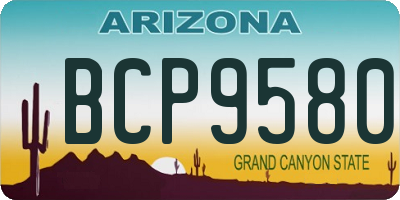 AZ license plate BCP9580