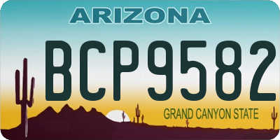 AZ license plate BCP9582