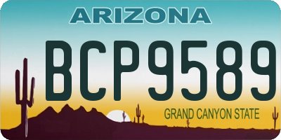 AZ license plate BCP9589