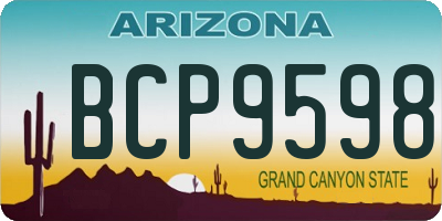 AZ license plate BCP9598