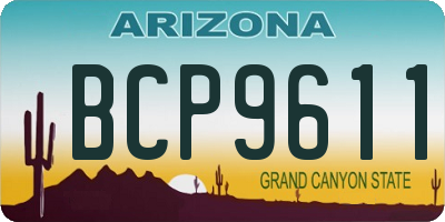 AZ license plate BCP9611