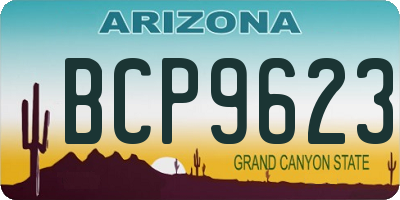 AZ license plate BCP9623