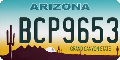 AZ license plate BCP9653