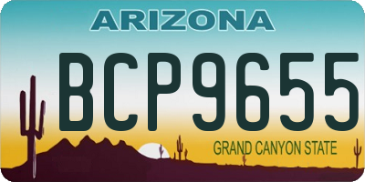 AZ license plate BCP9655