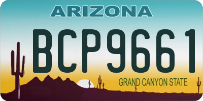 AZ license plate BCP9661