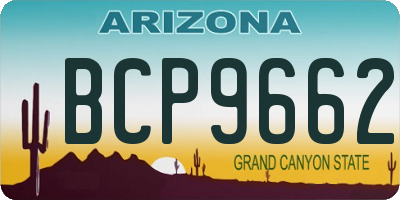 AZ license plate BCP9662