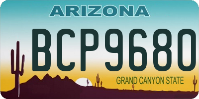 AZ license plate BCP9680