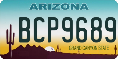 AZ license plate BCP9689