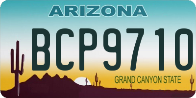 AZ license plate BCP9710