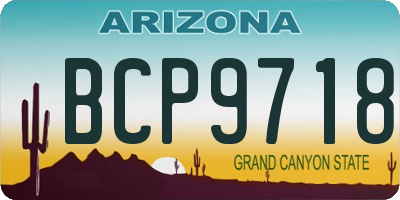 AZ license plate BCP9718