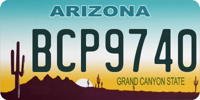 AZ license plate BCP9740