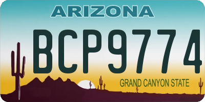 AZ license plate BCP9774