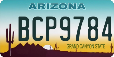 AZ license plate BCP9784