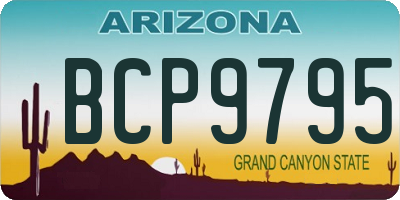 AZ license plate BCP9795