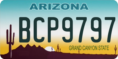 AZ license plate BCP9797