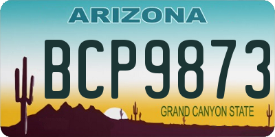 AZ license plate BCP9873